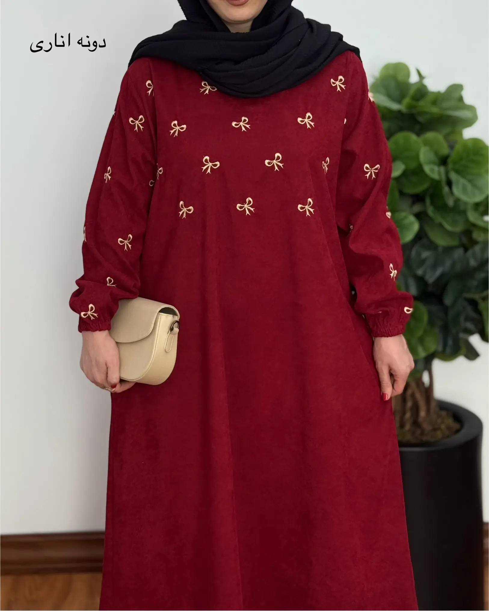 پیراهن مانتویی پاپیون ۱